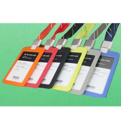 High Quality Environmental Silicone ID Card name  Badge Holder with standard lanyards,Hot In Silicone