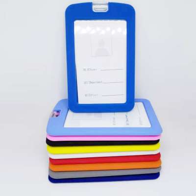 Hot Selling Popular Silicone ID Card Holder and Name ID Badge Holder For Worker Stuff Employee Students Business Credit Card Hol