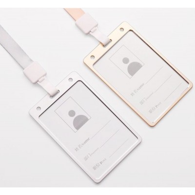 Metal Aluminum Alloy ID Card Badge Holder Big Size for working staff or students