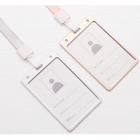 Metal Aluminum Alloy ID Card Badge Holder Big Size for working staff or students