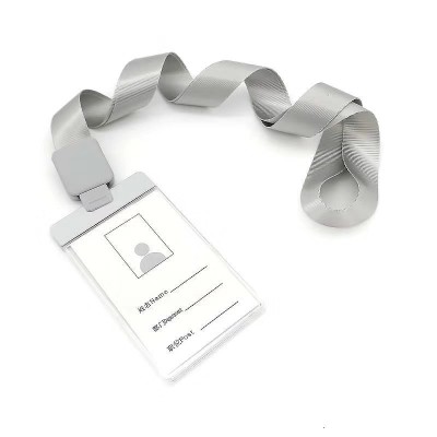 2018 New Aluminium Alloy RFID ID Card Holder Employee Worker with Lanyard