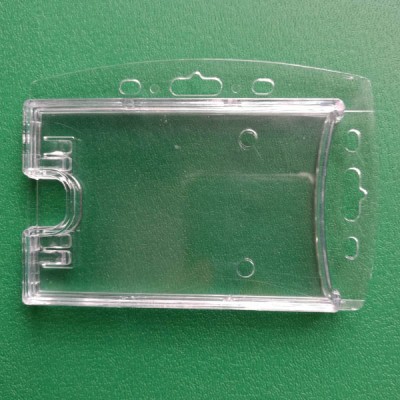 Plastic Id Card Holder Badge Cover Transparent Horizontal Travel Card Id Badge Holders Double Sided