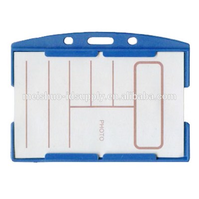 Open Faced ID Card holder and Badge Holder Blue