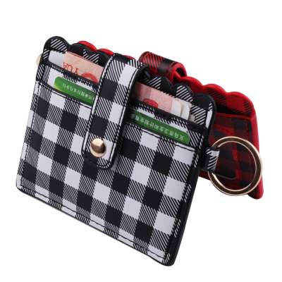 New Fashion Lattice Waterproof Leather ID Bank Card Bus card holder PU Protective Sleeve