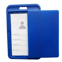 Hot Selling Factory Price  Vertical  PP Plastic ID Card Holder and Name Badge Holder-One Side Clear and Back Open